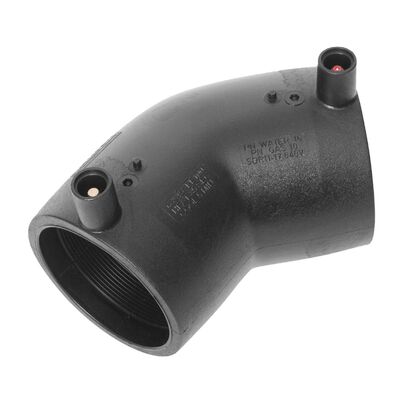 45° Electrofusion Elbow PE100 DN32-250 | 4.0mm Fusamatic Auto Pin | Water PN16 / Gas 10 Bar | Gentle-Angle Welded Bends Minimizing Flow Resistance in Water, Gas & Irrigation Lines