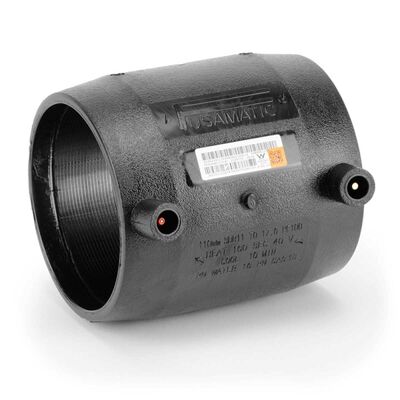 PE100 Electrofusion Coupler DN20-280 | 4.0mm Fusamatic Auto Pin | Water PN16 / Gas 10 Bar | All-Round SDR11-21 Pipe Jointing with Brass & Stainless Adaptor Options for Gas, Water & Wastewater