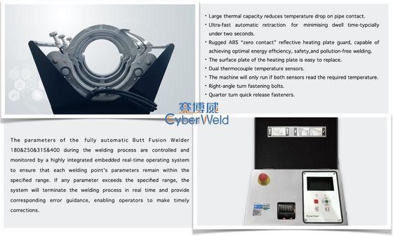 Hot Melt Auto Butt Fusion Machine 5.0 KVA PP PE HDPE Pipe Welding Machine