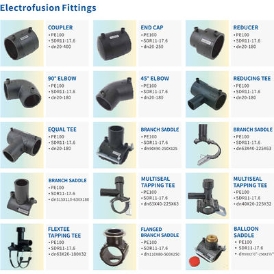 PE Electrofusion Fittings Saddle Tee For Air Pocket Plugging Weldable Sleeve / Joint