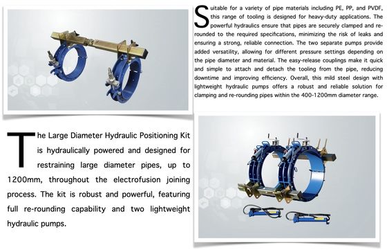 Large Diameter Mechanical Electrofusion Positioning Kit Aluminum 280mm - 400mm
