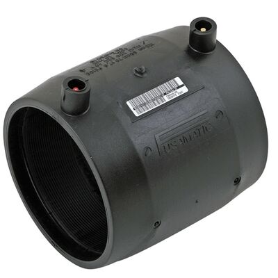 PE100 Black Polyethylene Electrofusion Coupler with 4.0mm Fusamatic Auto Pin for PN16 Water and 10 Bar Gas Applications