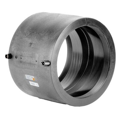 PE100 Black Electrofusion Coupler Sleeve DN315-400 | 4.0mm Manual Pin | PN16 Water / 10 Bar Gas | Reliable Welded Jointing for Large-Diameter Water, Gas & Mining Pipelines | ISO Certified