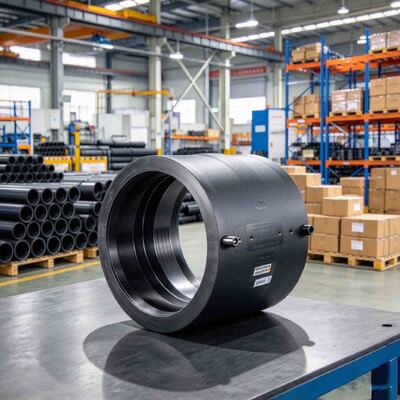 PE100 Black Electrofusion Coupler Sleeve DN315-400 | 4.0mm Manual Pin | PN16 Water / 10 Bar Gas | Reliable Welded Jointing for Large-Diameter Water, Gas & Mining Pipelines | ISO Certified