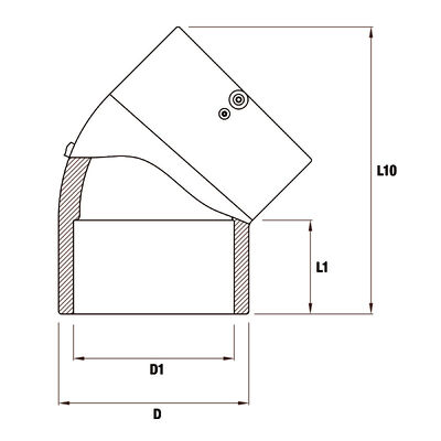 45° Electrofusion Elbow PE100 DN32-250 | 4.0mm Fusamatic Auto Pin | Water PN16 / Gas 10 Bar | Gentle-Angle Welded Bends Minimizing Flow Resistance in Water, Gas & Irrigation Lines