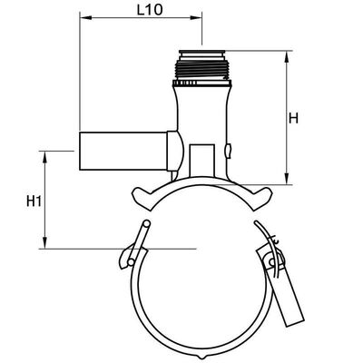 Toggle-Clamp Electrofusion Tapping Tee for PE100 Mains | 40-63mm Outlet | 4mm Auto Pin | Water PN16 / Gas 10 Bar | Snap-On Tool-Free Branch Connections for Live Gas & Water Networks