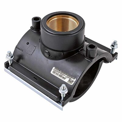 PE100 Electrofusion Transition Saddle | 1.25-2" Female BSP Threads | 4mm Auto Pin | Water PN16 / Gas 10 Bar | Pressure Taps, Imperial Conversion, Sensing & Air-Release Tie-Ins for DN63-250 Mains