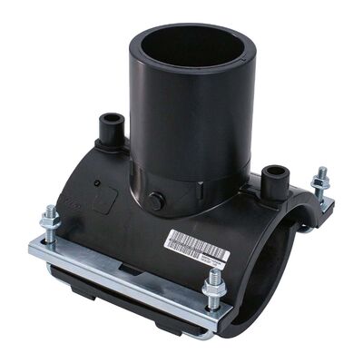 PE100 Heavy-Duty Branch Saddle | Underclamp | 4mm Auto Pin | Large-Bore 90-125mm Outlet | Water PN16 / Gas 10 Bar | DN90-250 Main | High-Flow Branching for Gas, Water, Mining & Irrigation Networks