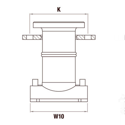 PE100 Flanged Branch Saddle | Underclamp/Understrap | Manual Pin | DN100 Flange Outlet | SDR 11-26 | Water PN16 / Gas 10 Bar | DN225-630 Main | Flanged Branching for Gas, Water, Mining & Irrigation