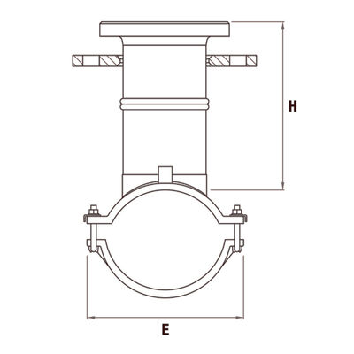 PE100 Automatic-Pin Flanged Branch Saddle | Underclamp | DN80 & DN100 Flange Outlet | Water PN16 / Gas 10 Bar | DN90-250 Main | Auto Welding with Rising Pin Indicator for Gas, Water, Mining
