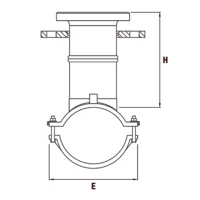 PE100 Fastcut Flanged Branch Saddle | Under Strap/Clamp | Manual Pin | DN150-250 Large Flange Outlet | Water PN16/Gas 10 Bar | DN250-630 Main | Online Tapping for Gas, Water, Wastewater & Mining